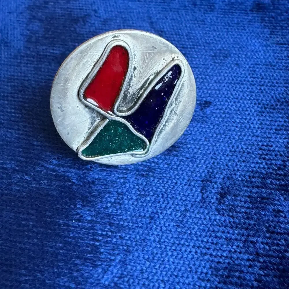 Vintage Mid-Century Sterling Silver Abstract/Postmodern Cufflinks